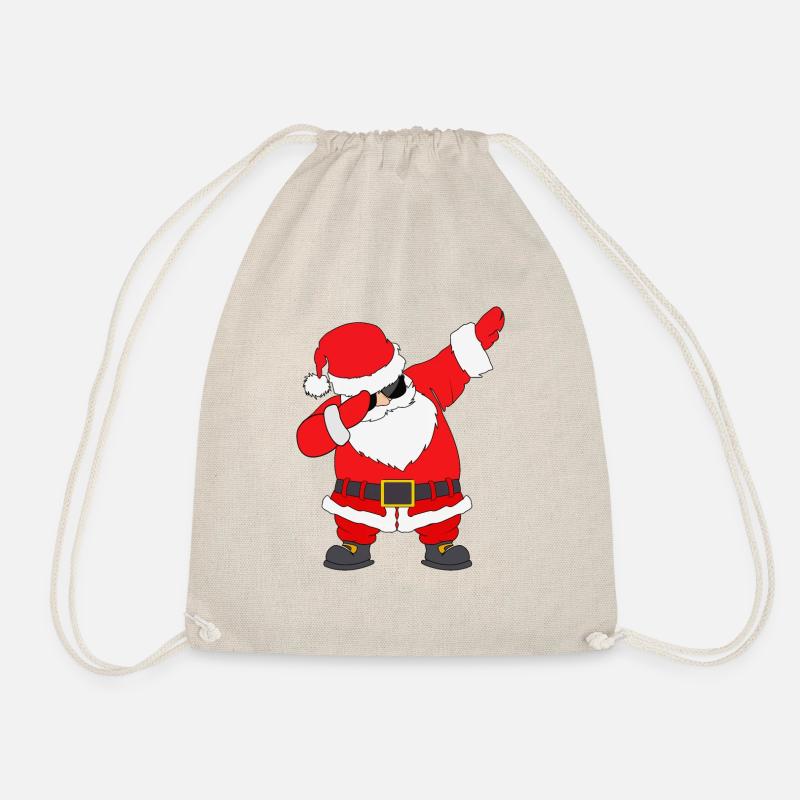 Dabbing Weihnachtsmann - Santa Claus - Turnbeutel - Natur