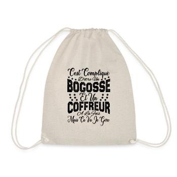 c'est compliqué d'être un Bogosse et un Coffreur. - Sac de sport léger - nature - Devant