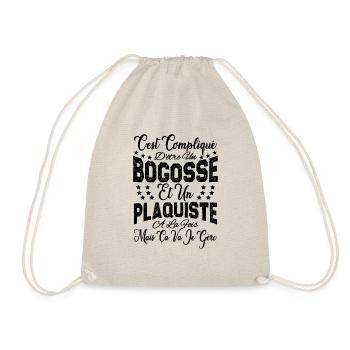c'est compliqué d'être un Bogosse et un Plaquiste. - Sac de sport léger - nature - Devant