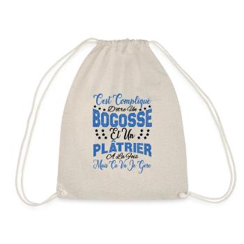 c'est compliqué d'être un Bogosse et un Plâtrier. - Sac de sport léger - nature - Devant