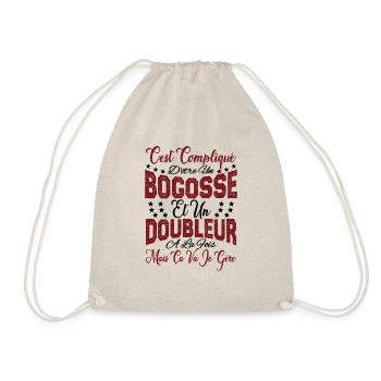 c'est compliqué d'être un Bogosse et un Doubleur. - Sac de sport léger - nature - Devant