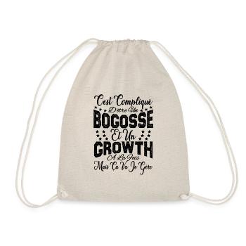 c'est compliqué d'être un Bogosse et un Growth. - Sac de sport léger - nature - Devant