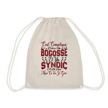 c'est compliqué d'être un Bogosse et un Syndic. - Sac de sport léger - nature - Devant