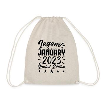 Naissance En Janvier 2023. Cadeau d'anniversaire. - Sac de sport léger - nature - Devant