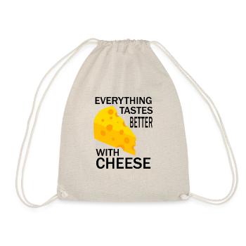 La vie avec du fromage : dicton ironique Food - Sac de sport léger - nature - Devant
