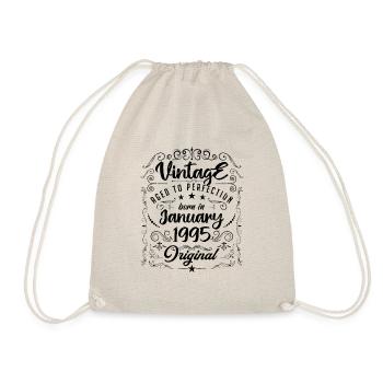 Vintage Born in January 1995 anniversary January - Drawstring Bag - nature - Front