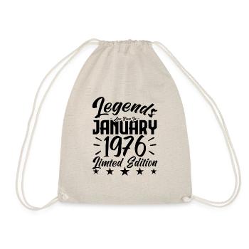 Naissance En Janvier 1976. Cadeau d'anniversaire. - Sac de sport léger - nature - Devant