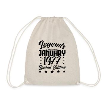 Naissance En Janvier 1977. Cadeau d'anniversaire. - Sac de sport léger - nature - Devant