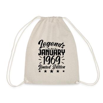 Naissance En Janvier 1969. Cadeau d'anniversaire. - Sac de sport léger - nature - Devant