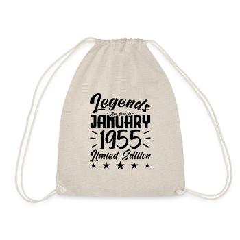 Naissance En Janvier 1955. Cadeau d'anniversaire. - Sac de sport léger - nature - Devant