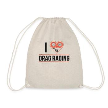Drag Racing Race Car Heart I Love - Sac de sport léger - nature - Devant