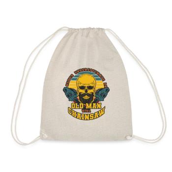 Vintage Lumberjack Lumberjack Chainsaw Worker - Drawstring Bag - nature - Front