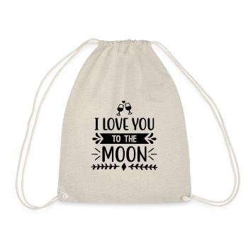 i love you to the moon. cadeau Saint Valentin. - Sac de sport léger - nature - Devant