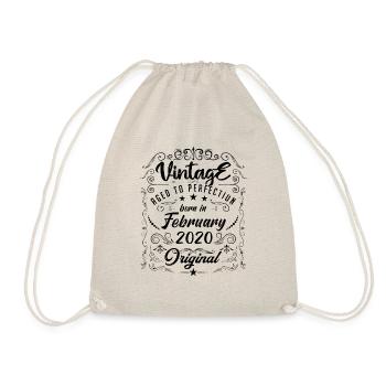 Vintage Né(e) en Février 2020 anniversaire février - Sac de sport léger - nature - Devant