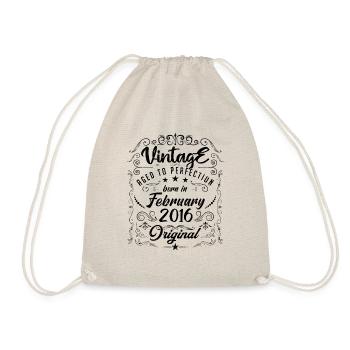 Vintage Né(e) en Février 2016 anniversaire février - Sac de sport léger - nature - Devant