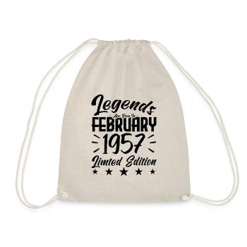 Naissance En Février 1957. Cadeau d'anniversaire. - Sac de sport léger - nature - Devant