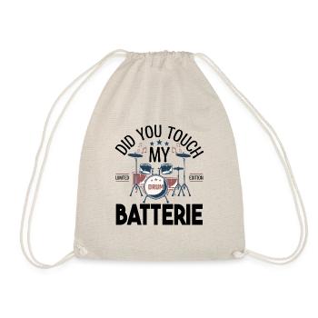 Did you touch my Drums, Drummer Gift Drums - Drawstring Bag - nature - Front