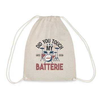 Did you touch my Drums, Drummer Gift Drums - Drawstring Bag - nature - Front