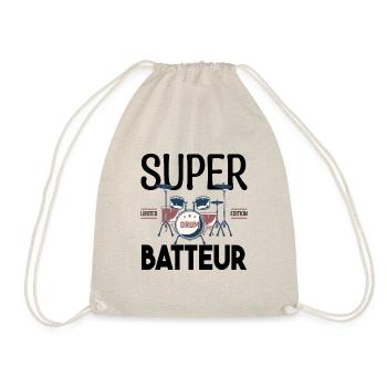 Super Batteur. Cadeau batteur. bassiste. Musicien. - Sac de sport léger - nature - Devant