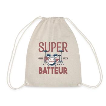 Super Batteur. Cadeau batteur. bassiste. Musicien. - Sac de sport léger - nature - Devant