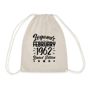 Geboren 1962. Geburtstagsgeschenk. - Turnbeutel - Natur - Vorne