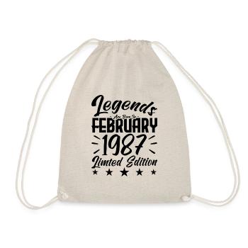 Naissance En Février 1987. Cadeau d'anniversaire. - Sac de sport léger - nature - Devant