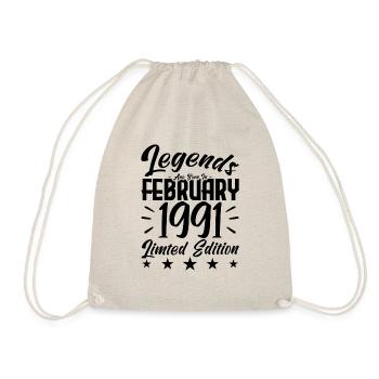 Naissance En Février 1991. Cadeau d'anniversaire. - Sac de sport léger - nature - Devant