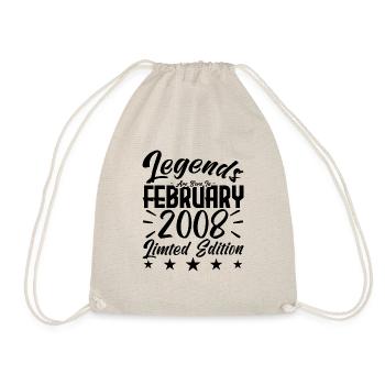 Naissance En Février 2008. Cadeau d'anniversaire. - Sac de sport léger - nature - Devant