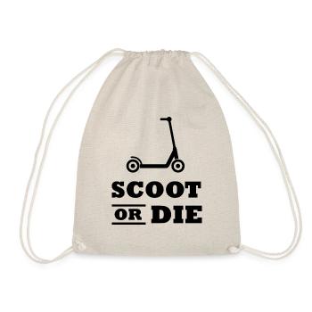E-Scooter E-Roller Scooter - Drawstring Bag - nature - Front