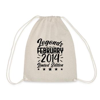 Naissance En Février 2014. Cadeau d'anniversaire. - Sac de sport léger - nature - Devant