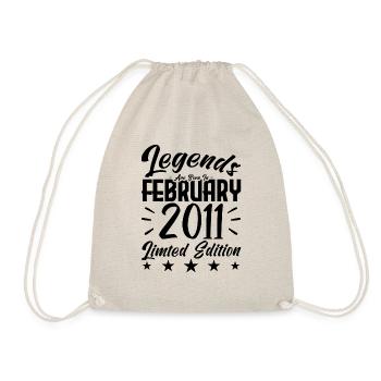 Naissance En Février 2011. Cadeau d'anniversaire. - Sac de sport léger - nature - Devant