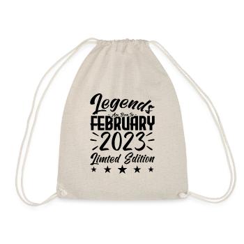 Naissance En Février 2023. Cadeau d'anniversaire. - Sac de sport léger - nature - Devant