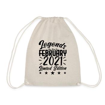 Naissance En Février 2021. Cadeau d'anniversaire. - Sac de sport léger - nature - Devant