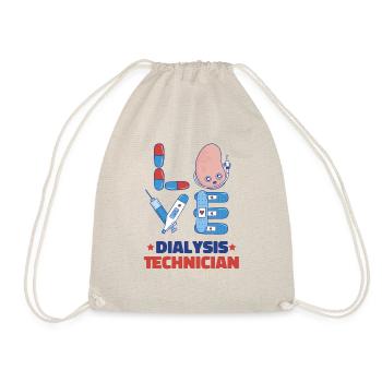 Néphrologie Dialyse Technicien Amour Art - Sac de sport léger - nature - Devant