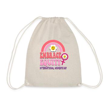 International Womens Day 2023 Theme Embrace Equity - Drawstring Bag - nature - Front