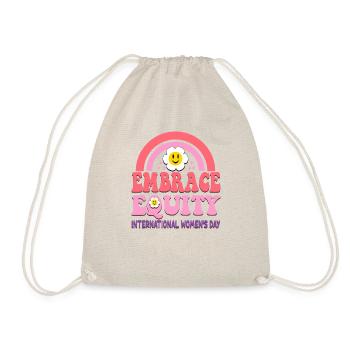 Embrace Equity International Womens Day - Drawstring Bag - nature - Front