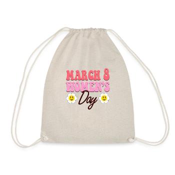 March 8 International Womens Day - Drawstring Bag - nature - Front