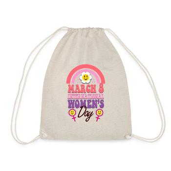 8 mars Sensibilisation à la Journée internationale de la femme - Sac de sport léger - nature - Devant