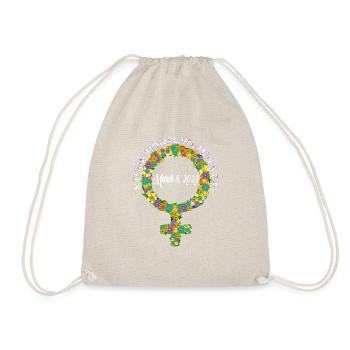 International Womens Day female Symbol Flower - Drawstring Bag - nature - Front