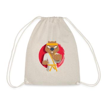 Karate Wombat Cute Rodent Wildlife Animal - Drawstring Bag - nature - Front