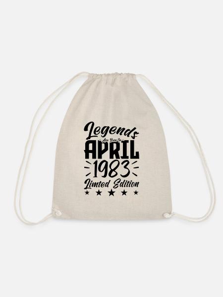 Geboren 1983 Geburtstagsgeschenk 1983 - Turnbeutel - Natur