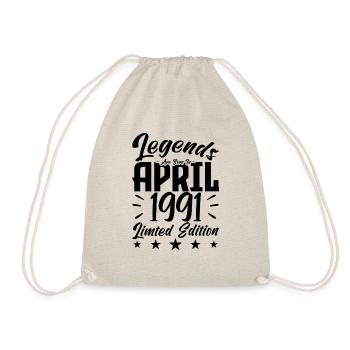Naissance En avril 1991 Cadeau d'anniversaire 1991 - Sac de sport léger - nature - Devant