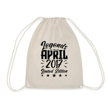 Born April 2017 Birthday Gift 2017 - Drawstring Bag - nature - Front