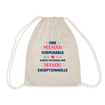 Une maman formidable donne toujours une manou - Sac de sport léger - nature - Devant