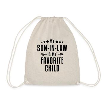 My Son in law Is My Favorite Child - Drawstring Bag - nature - Front