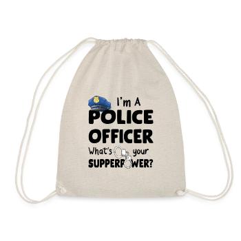 I'm A Police Officer What's Your Supperpower - Drawstring Bag - nature - Front