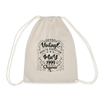 Vintage Né(e) en Mai 1999. anniversaire mai 1999. - Sac de sport léger - nature - Devant