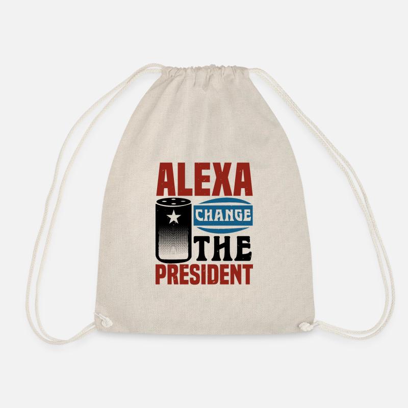 ALEXA CHANGE THE PRESIDENT - Drawstring Bag - nature