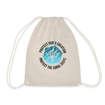 Protect Gods Creation Coral Reefs Bible Study - Drawstring Bag - nature - Front