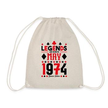 birthday gift May 1974. card games . May - Drawstring Bag - nature - Front